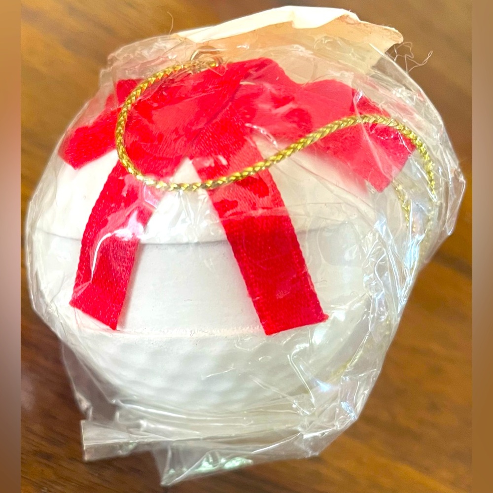 3/$15 NWOT White Golf Ball Christmas Ornament
